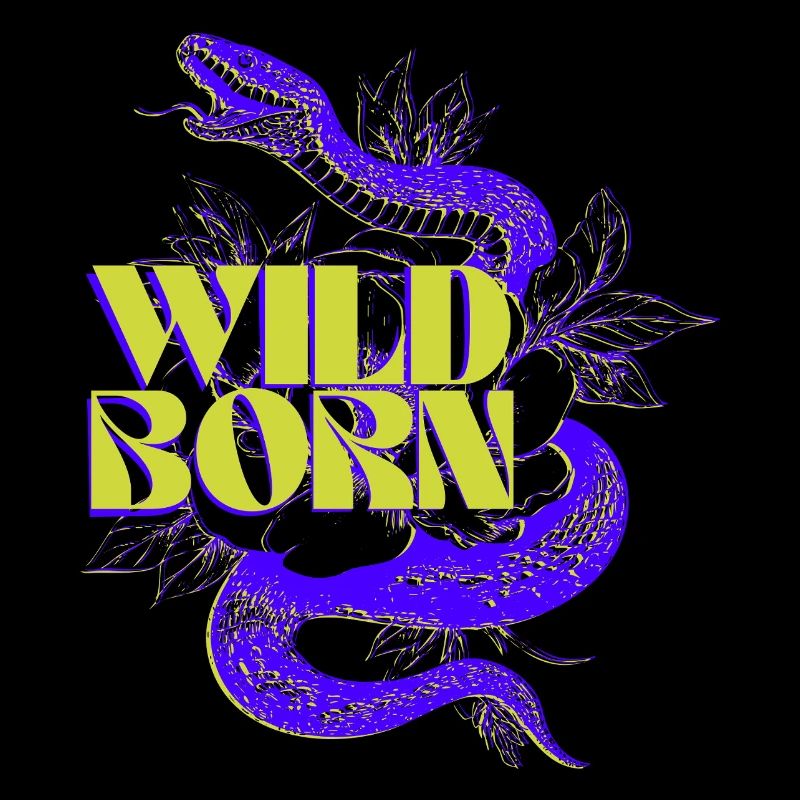 Conception de tatouage de serpent né sauvage