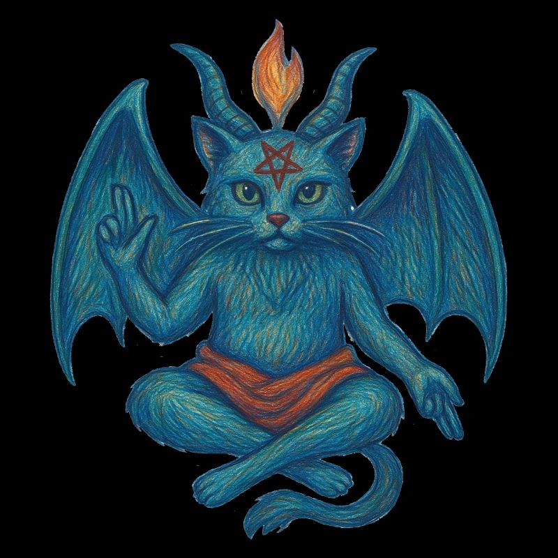 Katze Baphomet