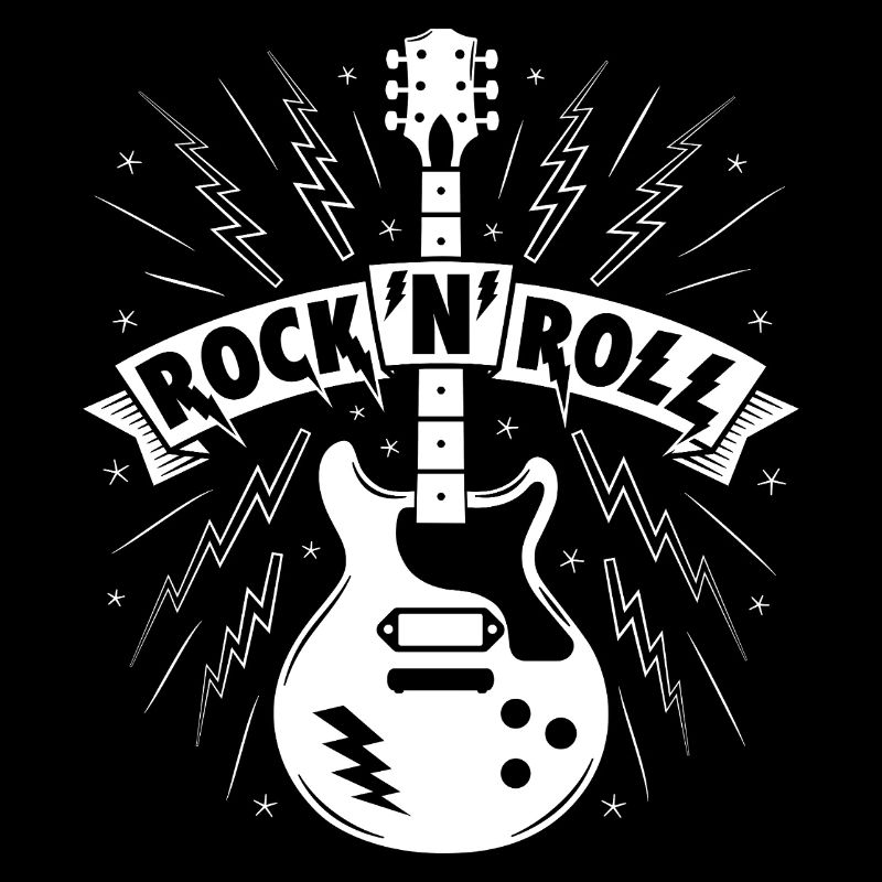Bannière Rock’N’Roll avec guitare