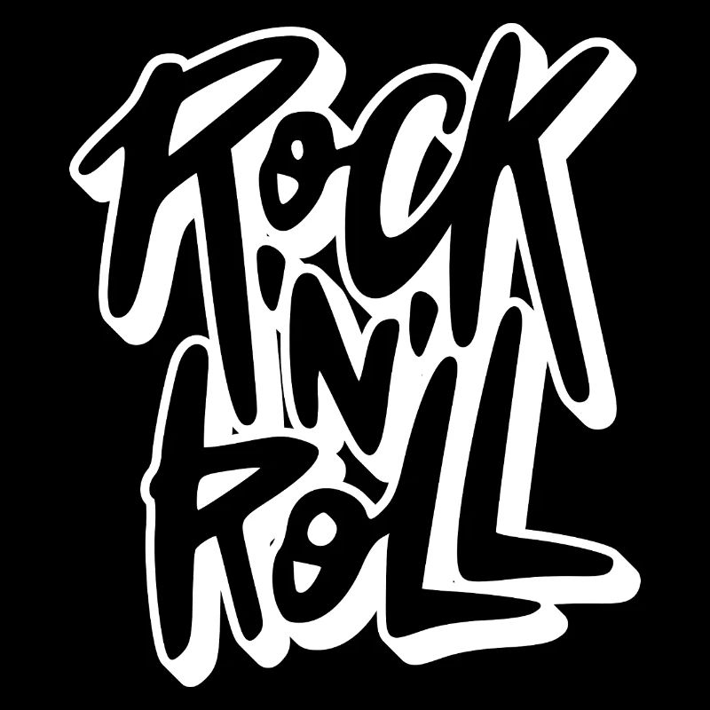 Rock 'N' Roll Graffiti Text