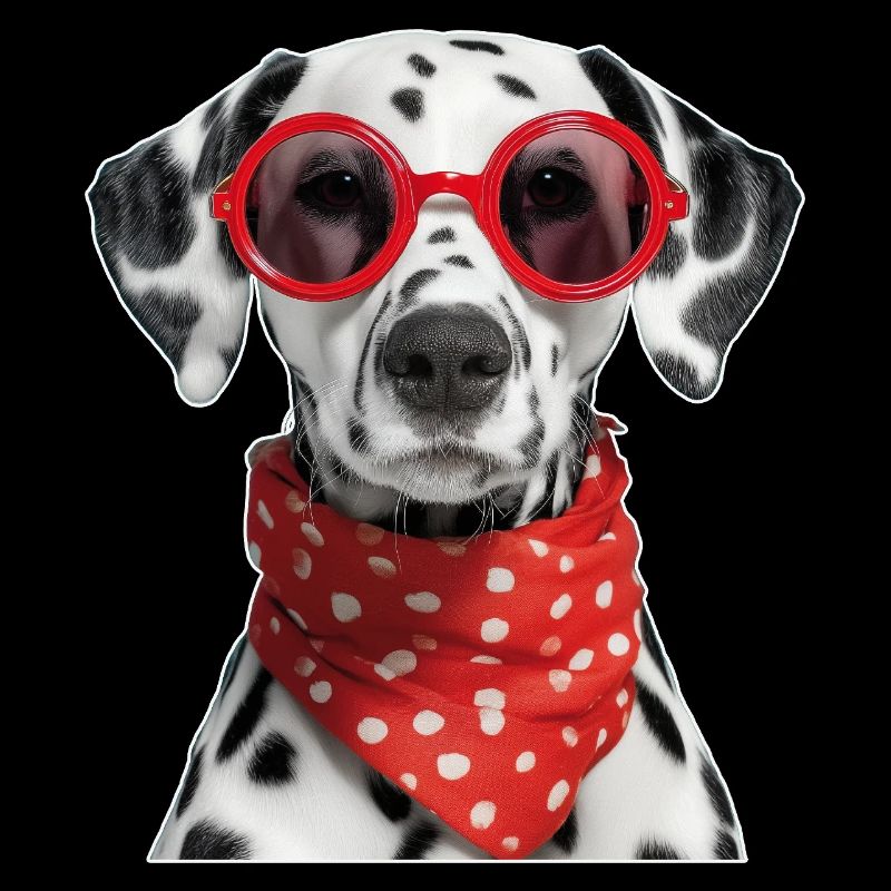 Dalmatiner Hund mit Brille