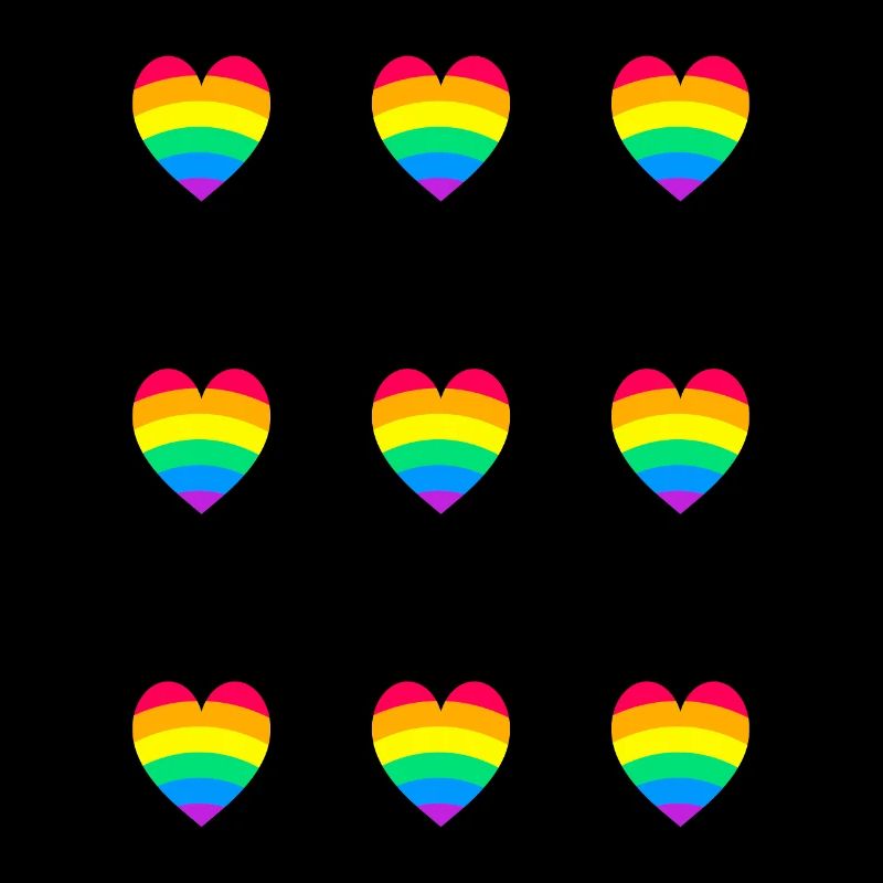 LGBT Pride Rainbow Hearts