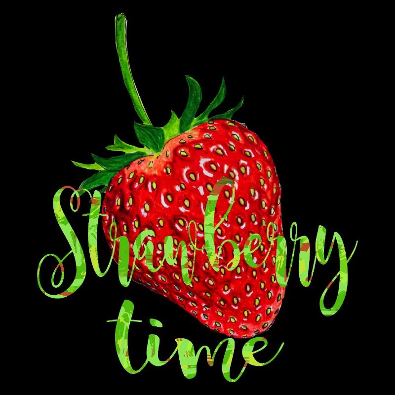Erdbeere mit Spruch