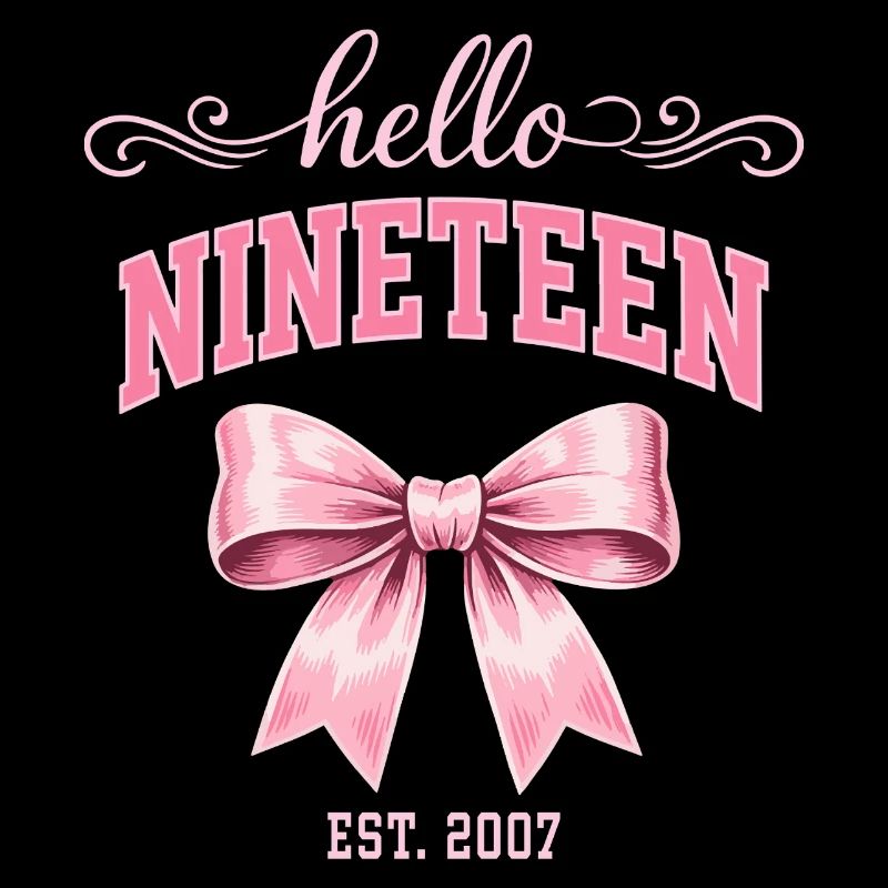 Hello Nineteen 19 Year Old Is 2007 Birthday Knot