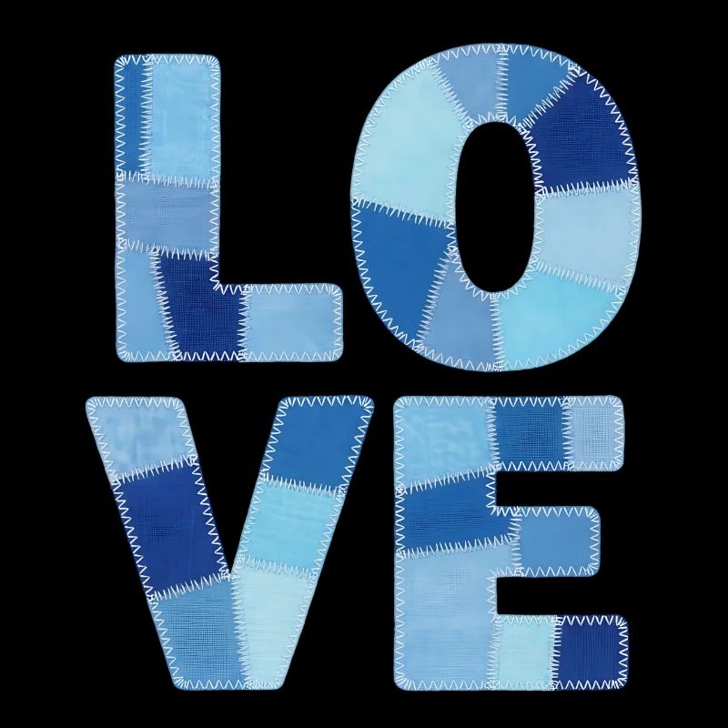 Patchwork Love Blue