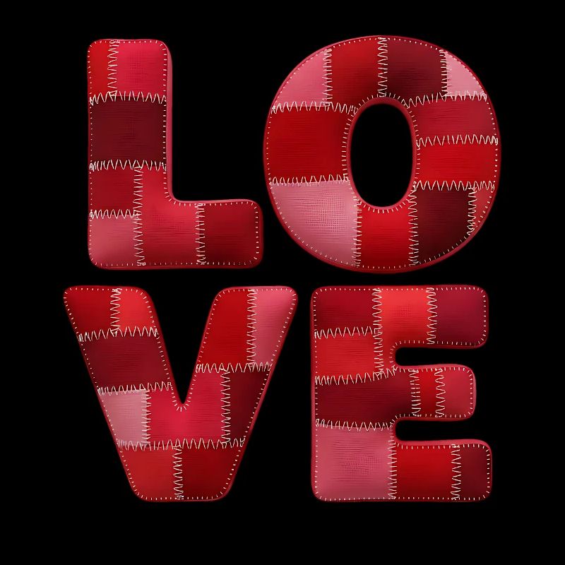 Patchwork Love Lettering