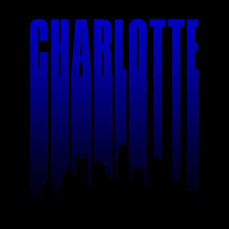 Charlotte Skyline Blue Gradient