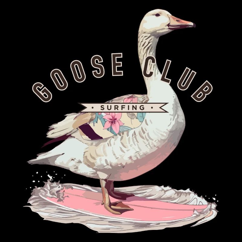 Conception de t-shirt Goose Surfing