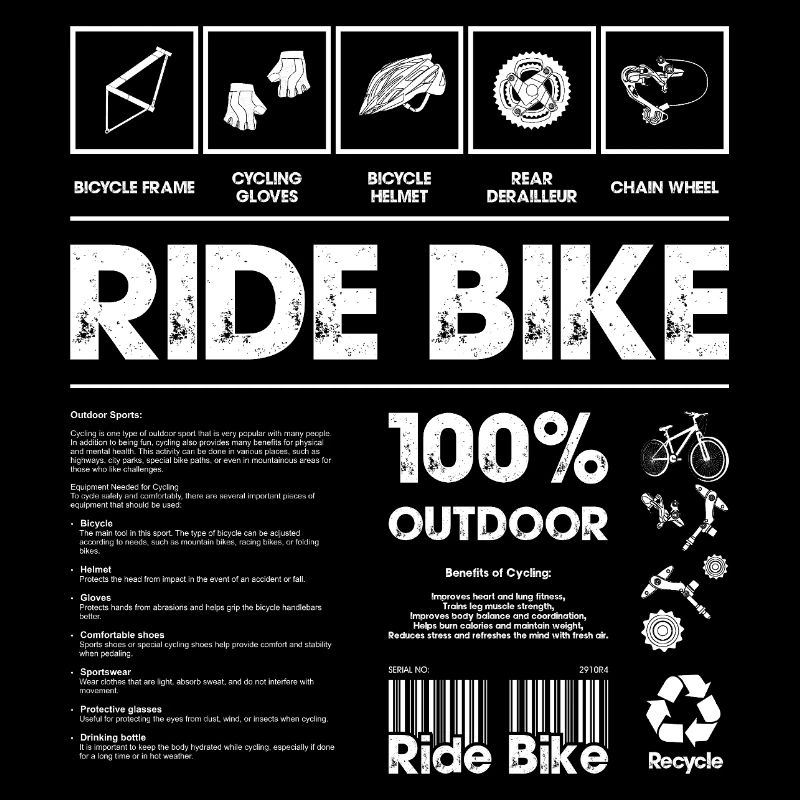 Illustration graphique de cyclisme d’aventure