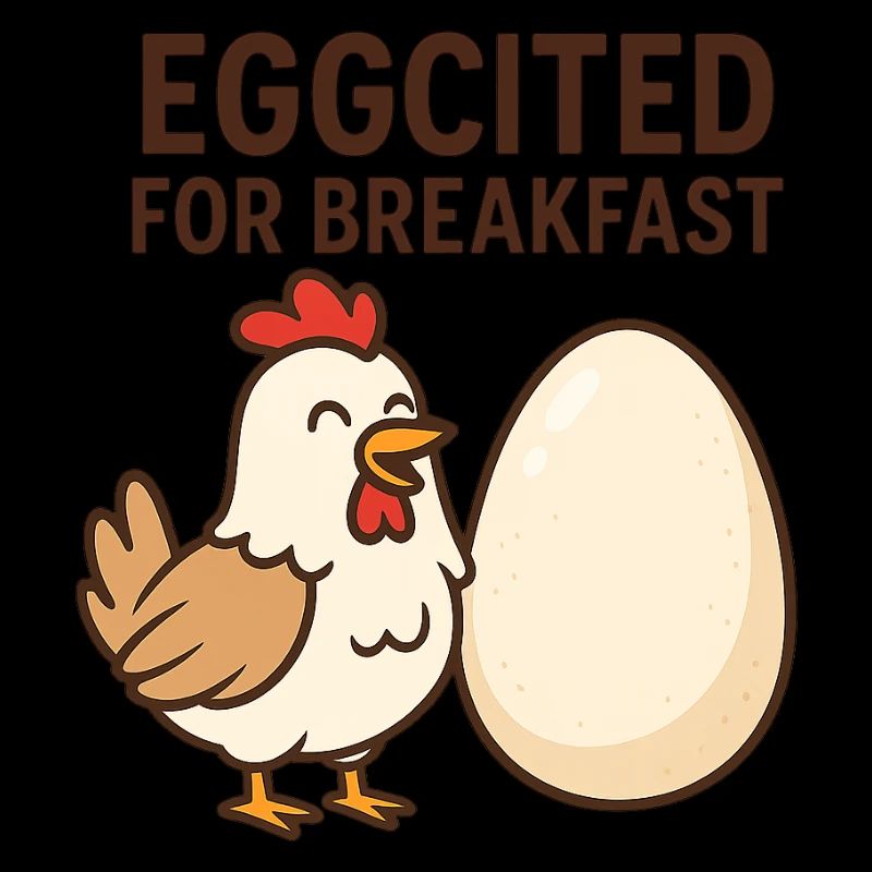 Eggcited pour le petit-déjeuner Chicken Design