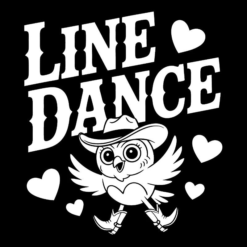 Verspieltes Linedance Design mit Eule