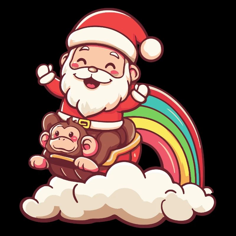 Monkey Santa Claus Christmas
