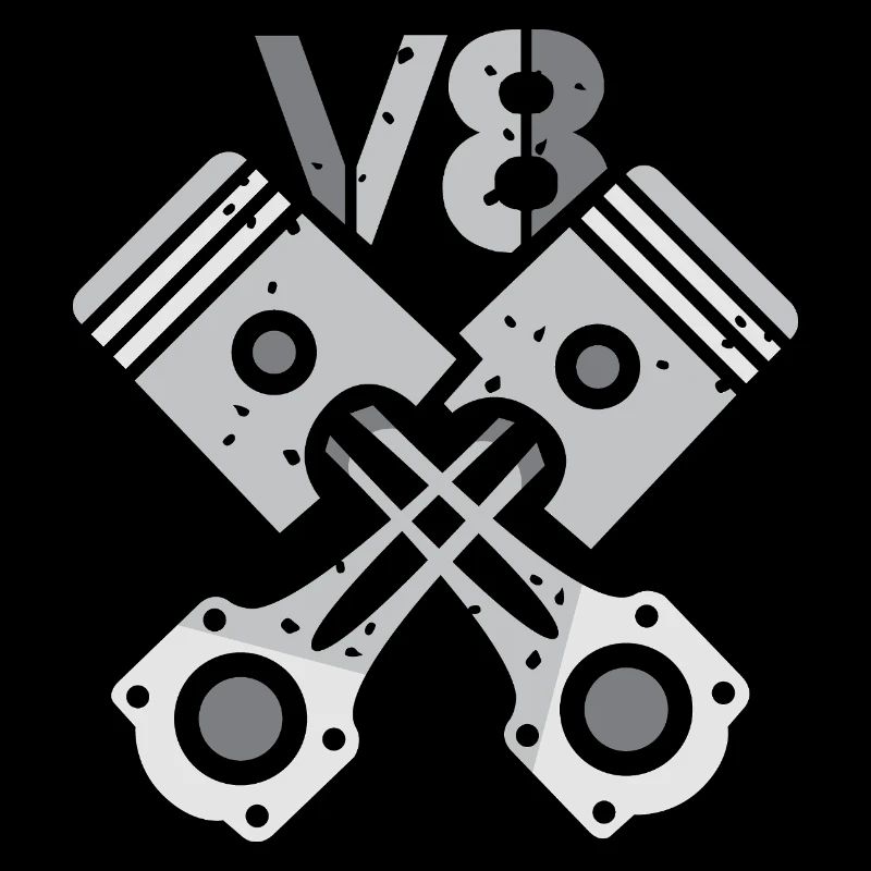V8 Engine Piston – Mechanic Power Design