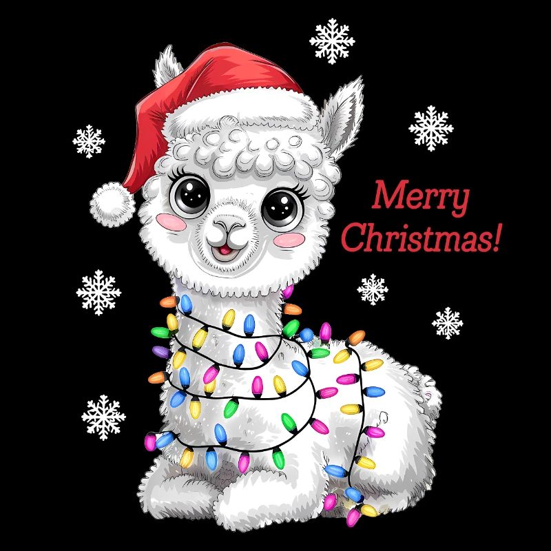 Pull de Noël en alpaga, drôle, mignon