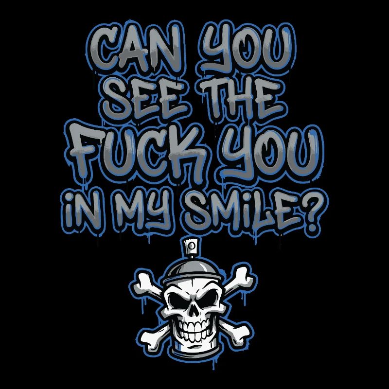 Graffiti Skull Saying Provocative