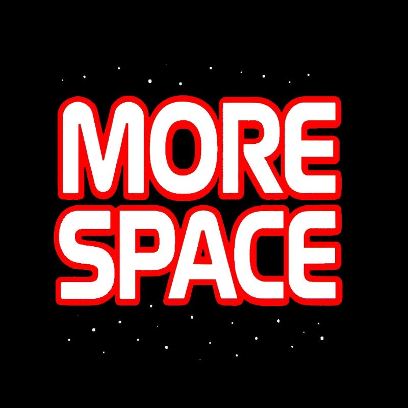 Plus de texte néon spatial