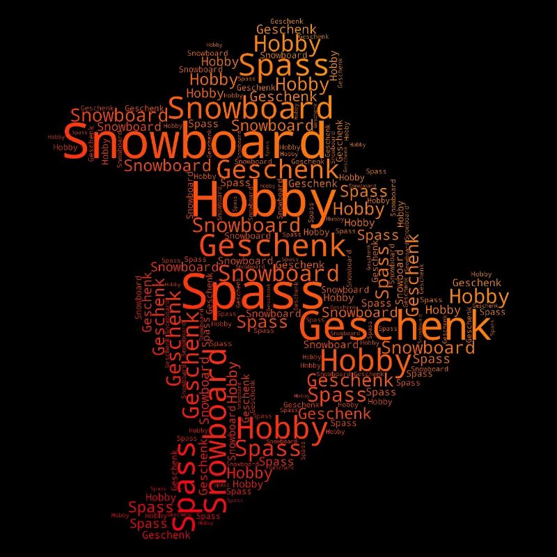 Message de snowboard clair