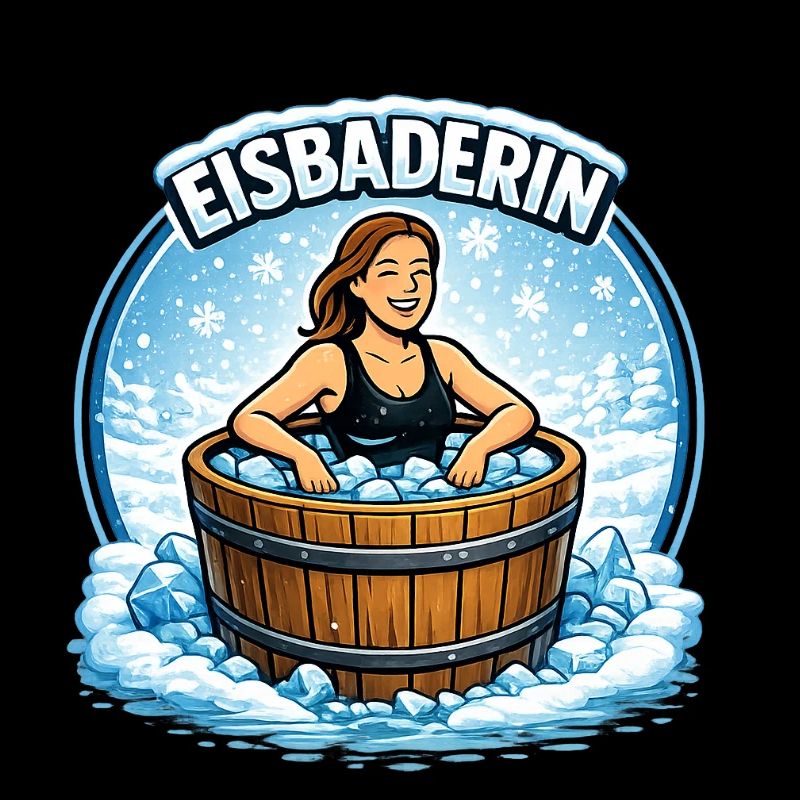 Eisbaderin im Eisbad
