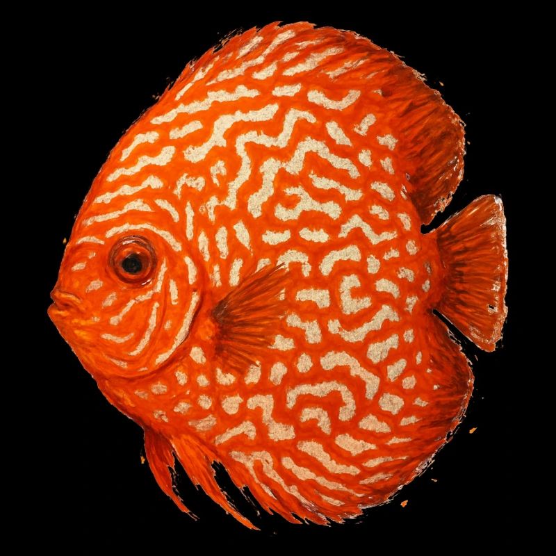 Oranger Diskusfisch-Aquarium Amazonas