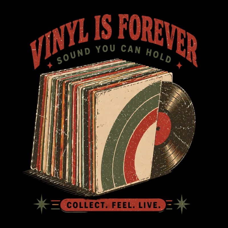 Le vinyle est un design de disque rétro à jamais