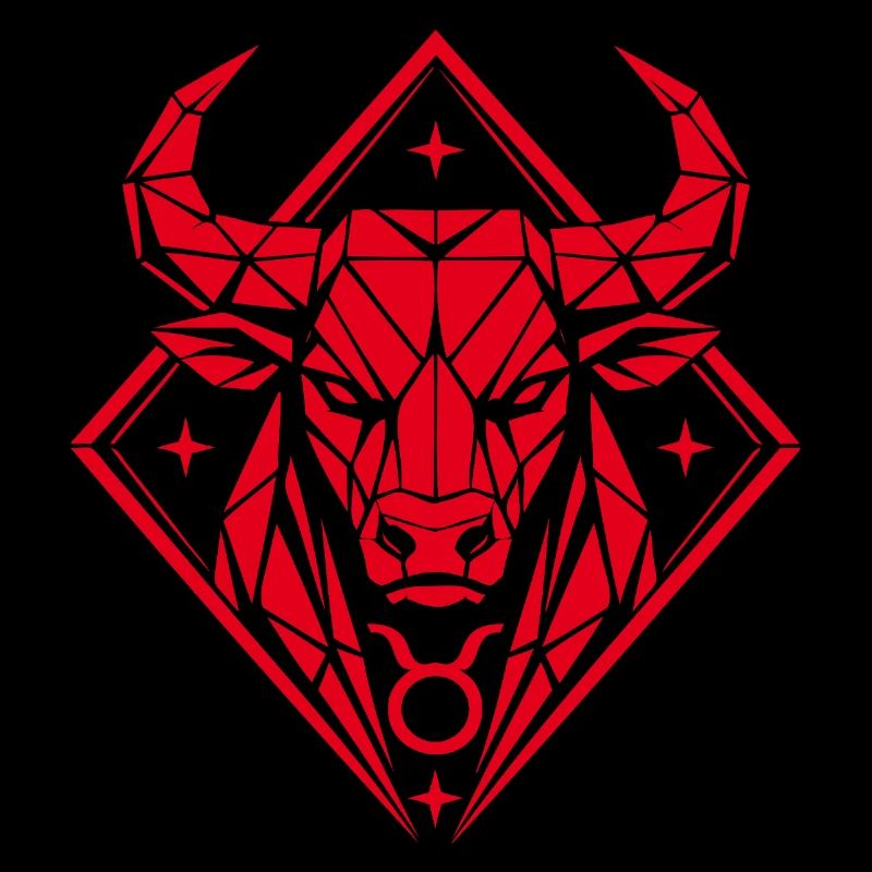 Geometric Bull – Stärke pur - Sternzeichen Stier