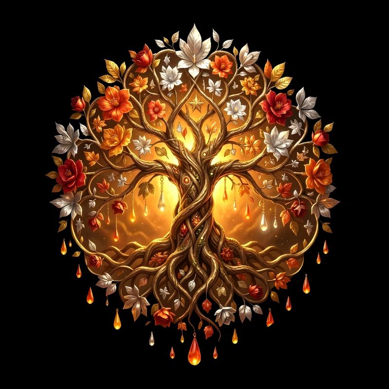 Arbre de Feu dans Mandala