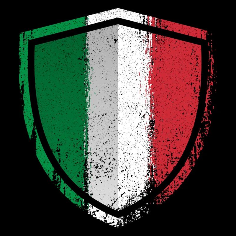 Drapeau brossé du Bouclier d’Italie