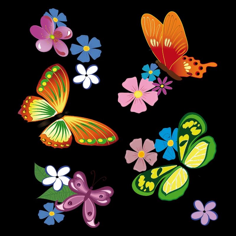 Fleurs, Fleurs, Papillon