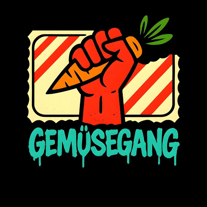 Conception de signe de main d’allée de légumes