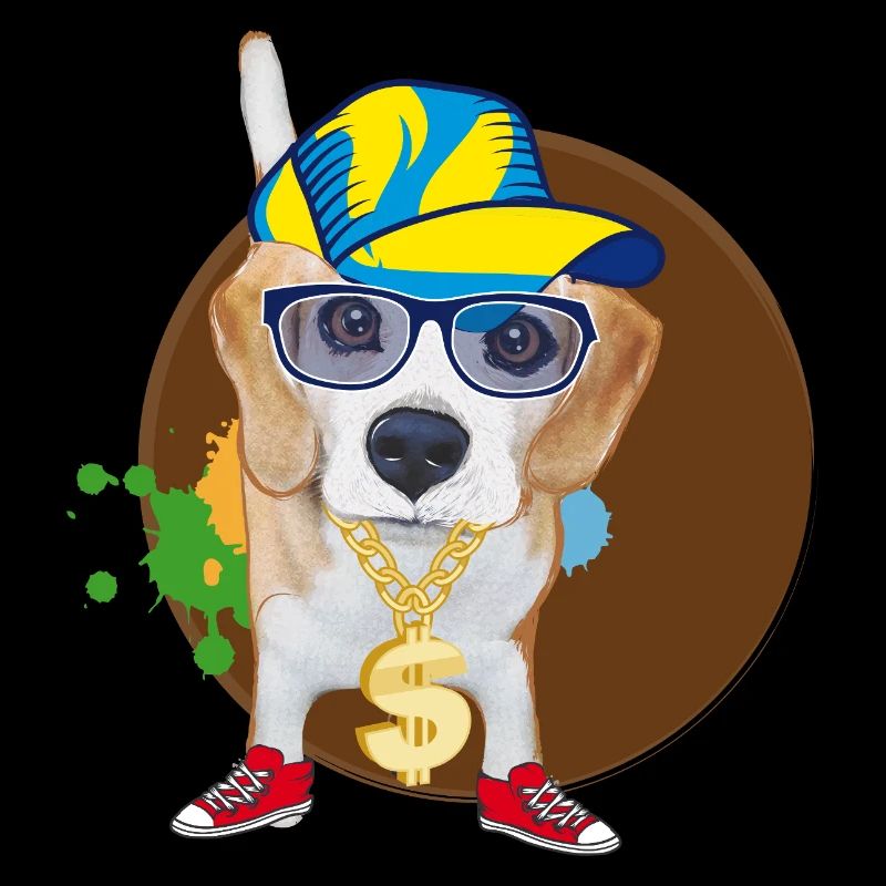 Cool Hip-Hop Beagle with Sunglasses & Style