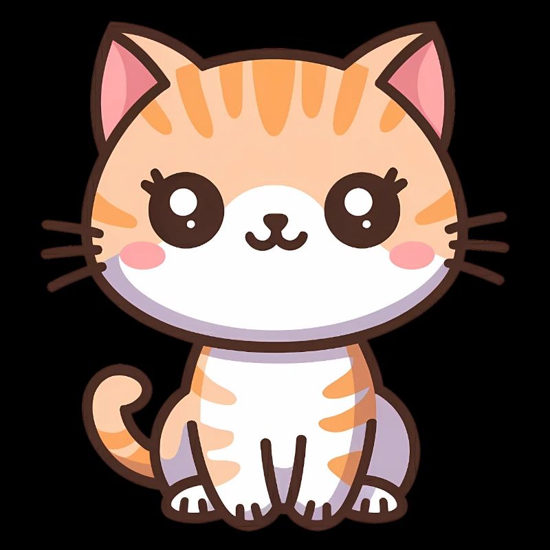 Cute Cartoon Kitten