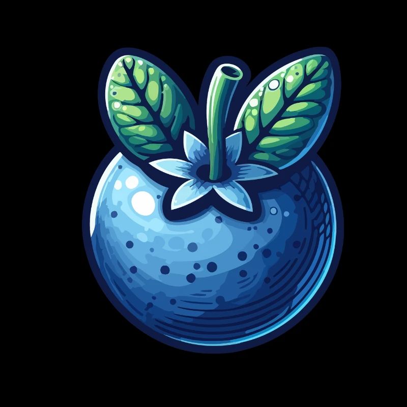 Luminous Blue Blueberry Pattern