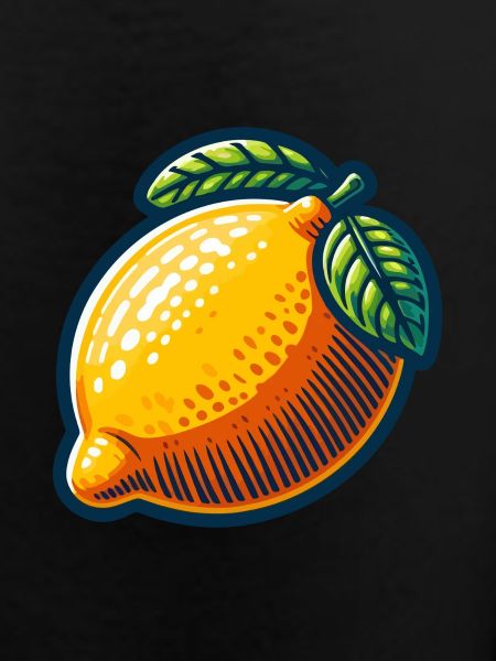Bright lemon with leaf