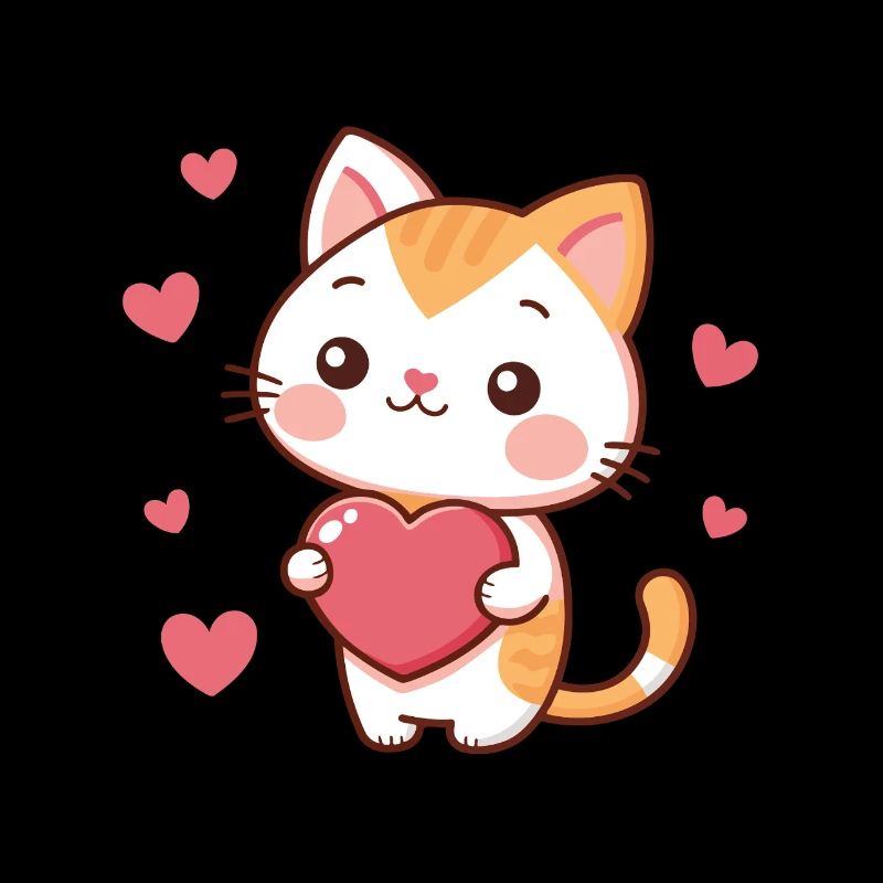 Kawaii Cat Hearts Charming