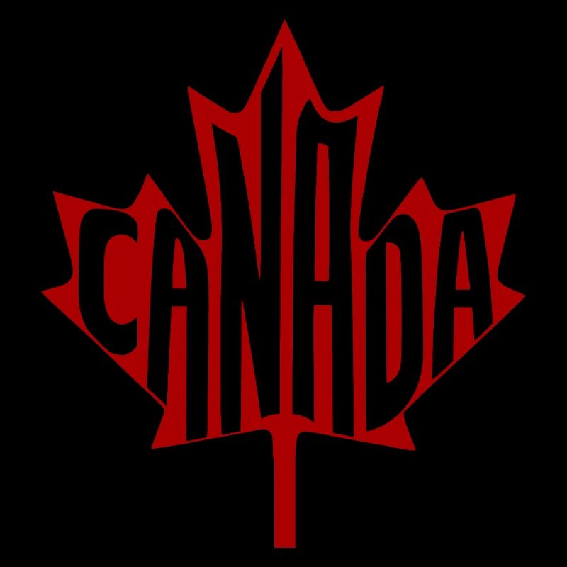 Red Canada Typography in Maple Leaf