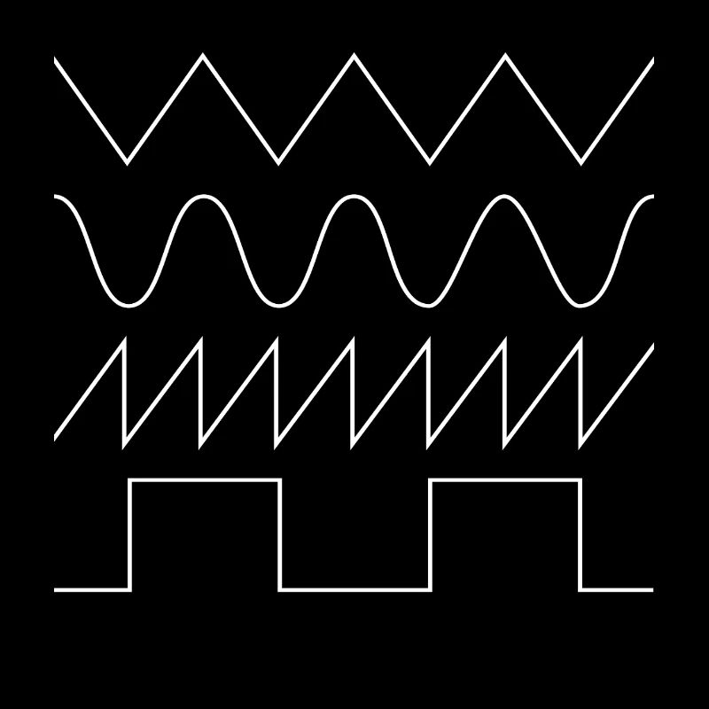 Synthesizer Waveforms (white font) #1