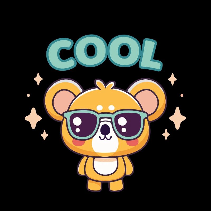 Cool Teddy Bear Retro Glasses