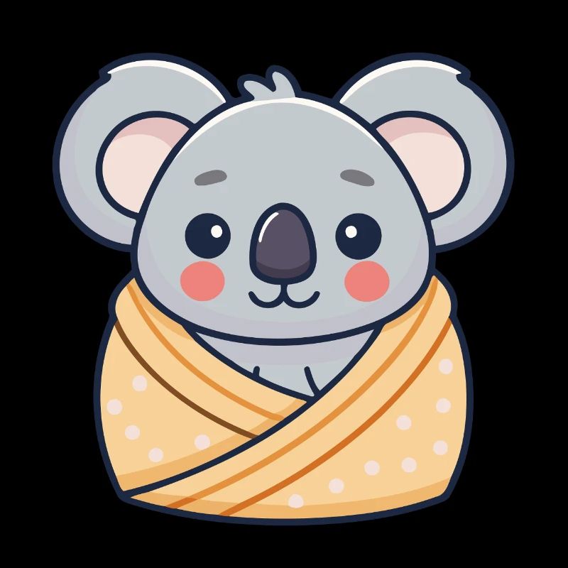 Koala cocon douillet pastel