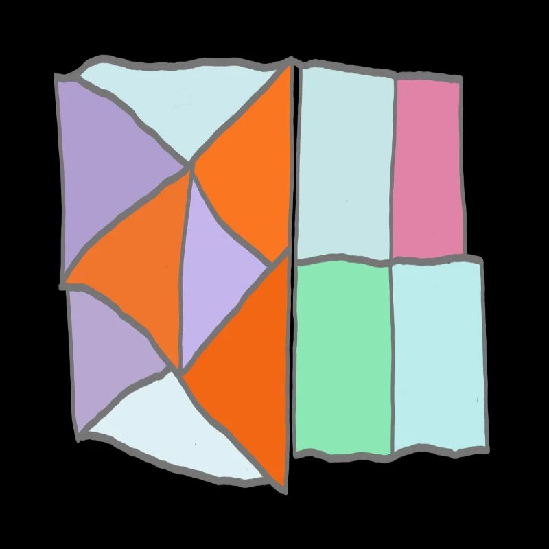 Geometrisches Patchwork-Mosaik