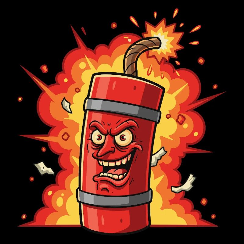 Knallendes Dynamit Cartoon