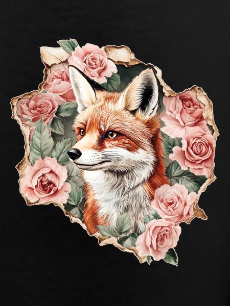 Fox with roses