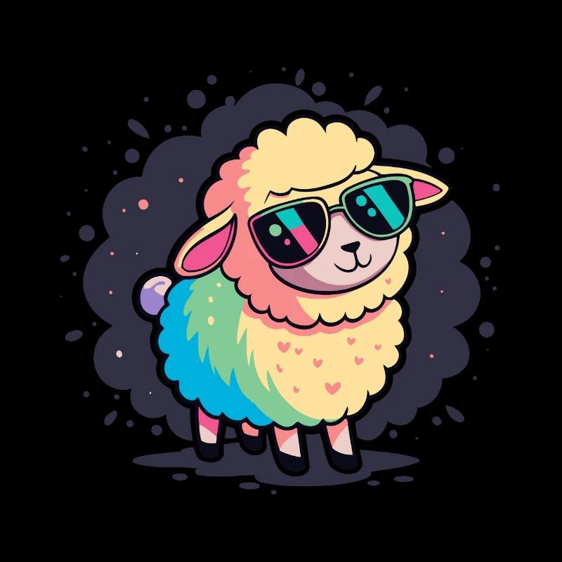 Schaf-Regenbogen-Gläser