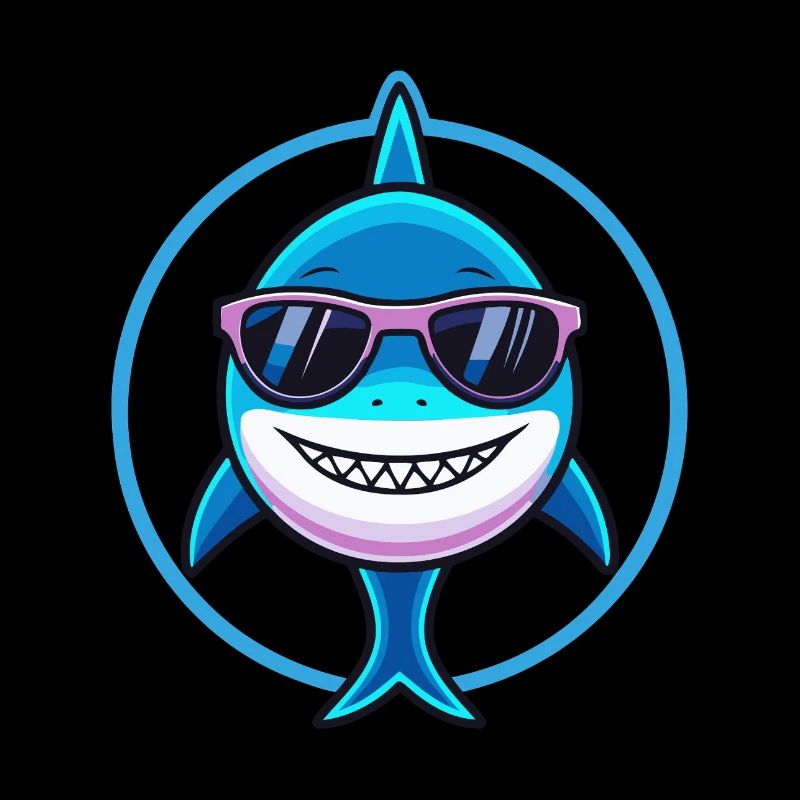 Requin stylé lunettes de soleil