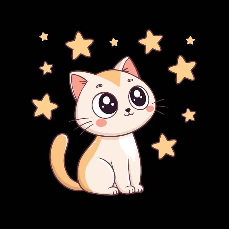 Kawaii Star Cat