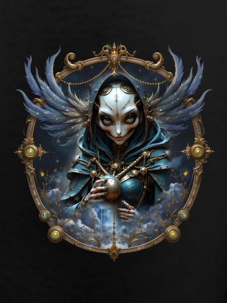 Blue Mystic with Ornate Wings