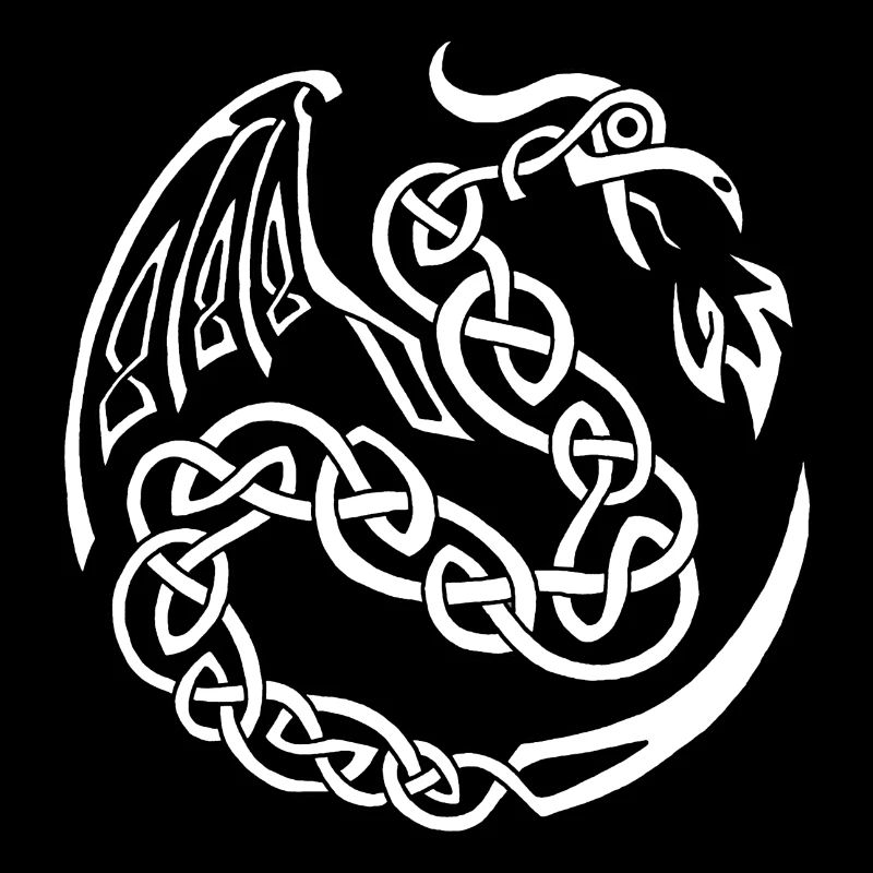White celtic dragon