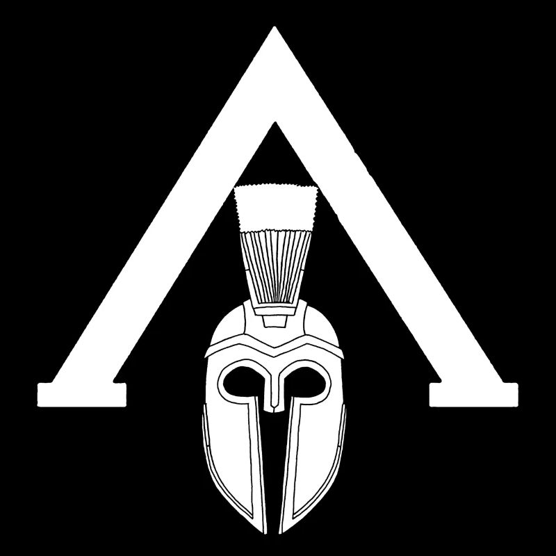 Symbole spartiate blanc