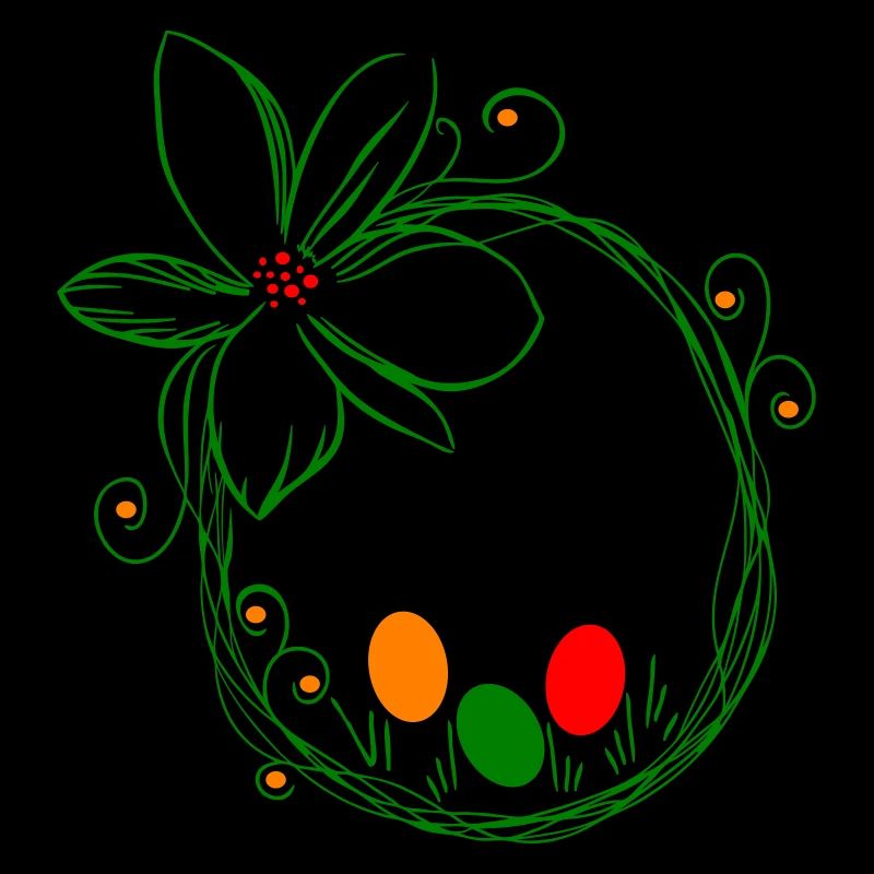 Easter nest with Easter eggs