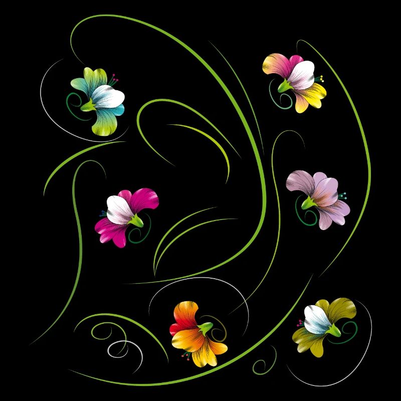 vrille florale, fleurs