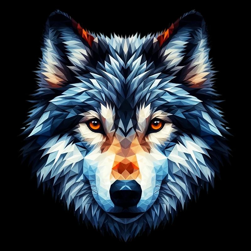 Polygonaler Wolf